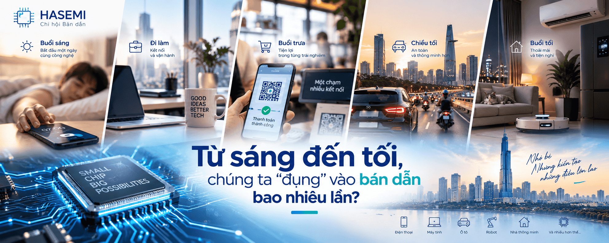 Từ sáng đến tối, chúng ta “đụng” vào bán dẫn bao nhiêu lần?