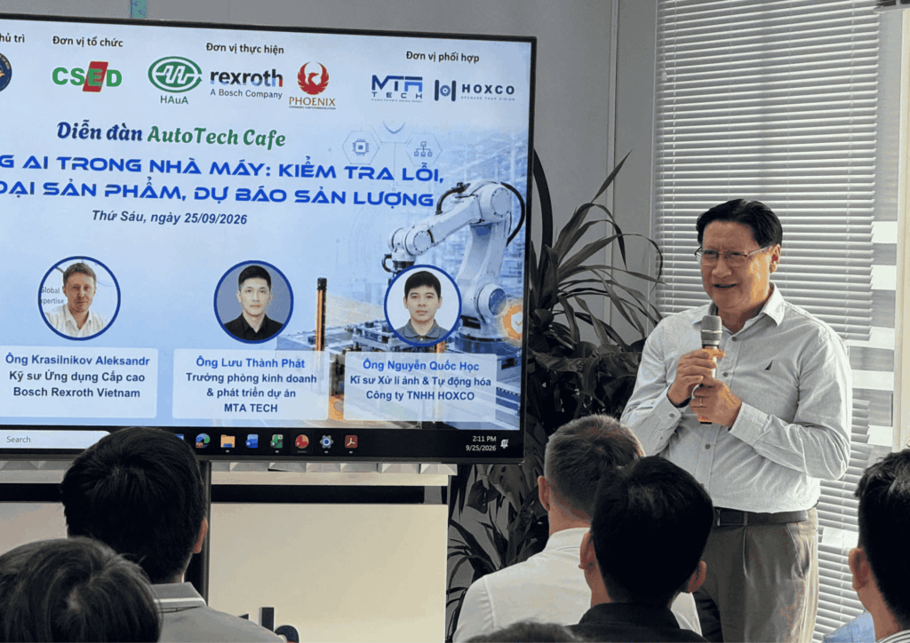 AI, Pick-and-Place, Bosch Rexroth, robot công nghiệp, tự động hóa, thị giác máy, AI trong sản xuất, nhà máy thông minh, HASEMI