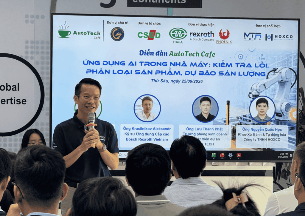 AI, Pick-and-Place, Bosch Rexroth, robot công nghiệp, tự động hóa, thị giác máy, AI trong sản xuất, nhà máy thông minh, HASEMI