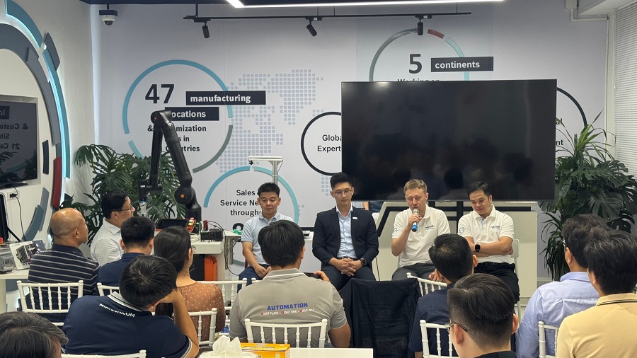 AI, Pick-and-Place, Bosch Rexroth, robot công nghiệp, tự động hóa, thị giác máy, AI trong sản xuất, nhà máy thông minh, HASEMI
